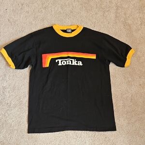LMC Retro Style Black Tonka T-Shirt with Yellow Trim